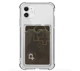 Силиконовый чехол прозрачный с визитницей для iPhone 16 Plus (6.7) PluseRus - Сервис Плюс Рус