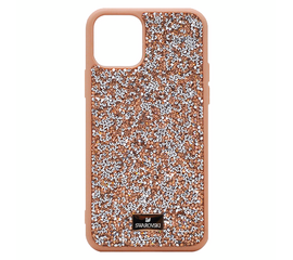 Силиконовый чехол-накладка со стразами SWAROVSKI для iPhone 11 Pro, Розовый песок - Сервис Плюс Рус