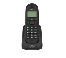 Радиотелефон кнопочный беспроводной Maxvi, черный - Сервис Плюс Рус