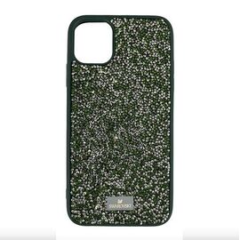 Силиконовый чехол-накладка со стразами SWAROVSKI для iPhone 12 Mini, Зелено-изумрудный - Сервис Плюс Рус