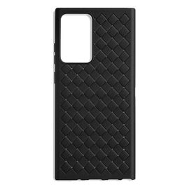 Чехол Samsung Note 20 Plus под кожу плетение - черный - Сервис Плюс Рус
