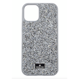 Силиконовый чехол-накладка со стразами SWAROVSKI для iPhone 12 Pro Max, Серебристый - Сервис Плюс Рус
