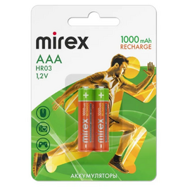 Аккумуляторы Mirex AAА (1000 mAh) Ni-Mh - Сервис Плюс Рус