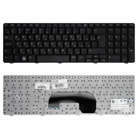 Клавиатура для ноутбука Dell Inspiron N7010, 17R Series. Г-образный Enter. Черная, без рамки - Сервис Плюс Рус