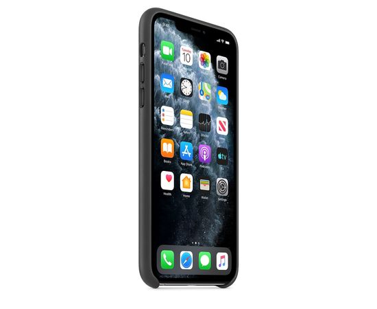Чехол iPhone 11 Pro Max Leather Case - Black Apple - Сервис Плюс Рус
