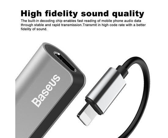 Переходник Lightning - Dual Lightning Baseus L37 CALL37-S1 Серебристый Baseus - Сервис Плюс Рус