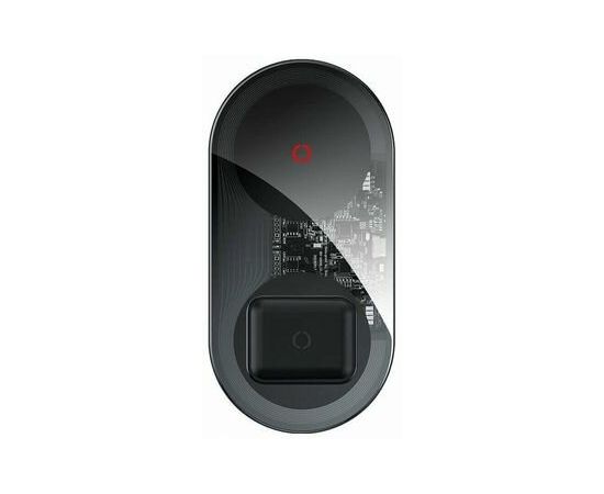 Беспроводное зарядное устройство Baseus Simple 2in1 Turbo Edition TZWXJK-B01 (Clear Black) Baseus - Сервис Плюс Рус