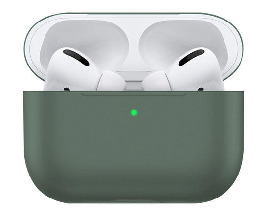Силиконовый чехол Silicone Case Slim для AirPods Pro, темно-зеленый Нет бренда - Сервис Плюс Рус