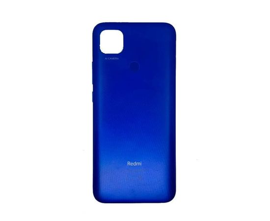 Задняя крышка Xiaomi Redmi 9C синяя в сборе с датчиком отпечатка пальца и толкателями кнопок включения и громкости (снятый оригинал) Xiaomi - Сервис Плюс Рус