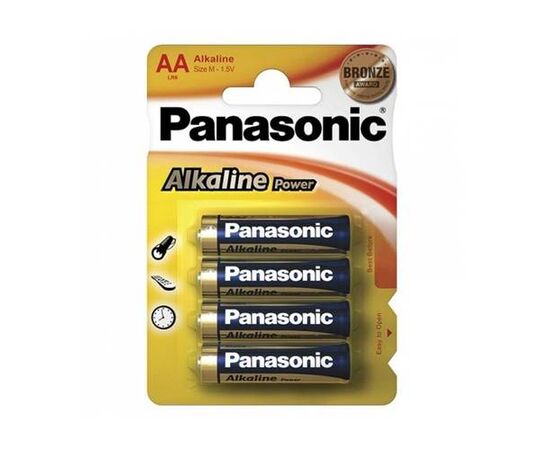 Батарейка щелочная PANASONIC LR6 (AA) Alkaline 1.5В бл/4 - Сервис Плюс Рус