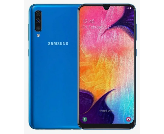 Смартфон Samsung Galaxy A50 4/64 ГБ, 2 SIM (SM-A505), синий, Б/у - Сервис Плюс Рус