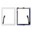 Тачскрин / Сенсорное стекло Apple iPad 4 (в сборе со шлейфом кнопки Home и скотчем) iPad 4 (White) Оригинал - Сервис Плюс Рус