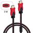 Кабель HDMI 3M 1.4V HDTV красный+черный - Сервис Плюс Рус